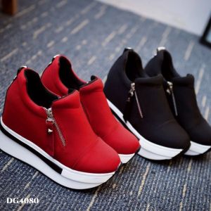 GW Sneakers High Sepatu Wedges Velo Fashion Korea DG4080