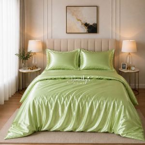 Luxury Soft Satin Silk Bedsheet Set | Smooth & Gentle Comforter Duvet Bedding Set with Pillowcase | Dorothys Home