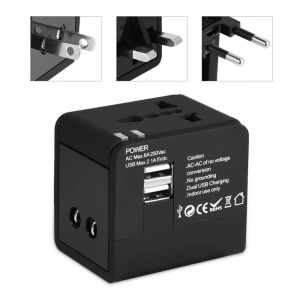 Universal Travel Adaptor 3.6A Fast charging Colokan adapter Dual USB Dual Usb International
