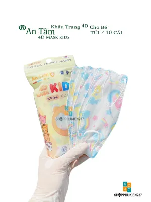 Combo 50 Cái Khẩu Trang Trẻ Em KF94 An Tâm Cho Bé Hình Hoạ Tiết Dễ Thương