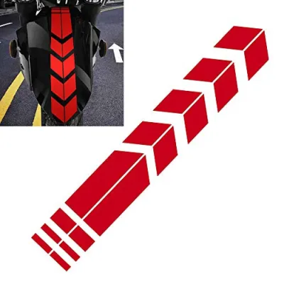 MOTEX Motorcycle Arrow Stripe Stickers Fender Paste Universal Waterproof Oilproof Reflective Motorbike Tape Decal Moto Accessories