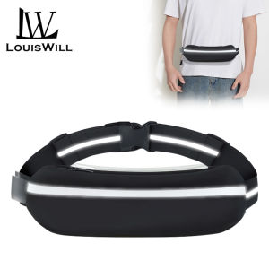 LouisWill กระเป๋าคาดเอวสำหรับผู้ชายกระเป๋าคาดเอวกระเป๋าออกกำลังกายแฟชั่นน้ำหนักเบามากกระเป๋ากีฬาสะพายไหล่ลายทางกระเป๋าถนน ° กระเป๋าใส่โทรศัพท์ลำลองสำหรับผู้ชายผู้หญิง