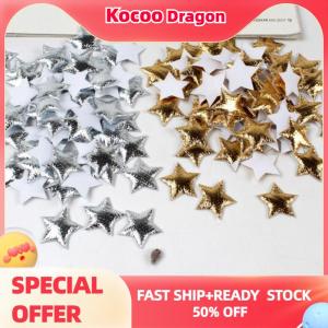Kocoo 100Pcs Stars for Christmas Party Decor Foam Fabric Stars DIY Scrapbook Cards Ornaments Embellishments Accessory