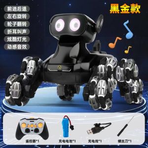 Remote-Controlled Mechanical Dog Car Music Deformable Rechargeable Wireless  Battery Gift Wrapping
