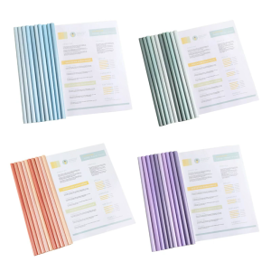 10Pcs Clear Report Folders for Resume File Documents 60 Sheet Capacity Plastic Binder Paper Protector with Sliding Bar
