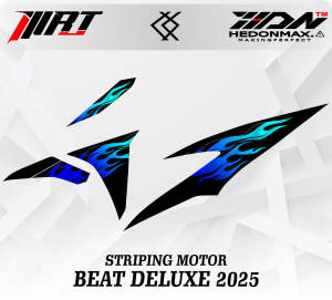 Striping Beat 2024 - Stiker Transparan Beat Deluxe/Street New 2024 Api Vol 2 (Sudah Terpotong)