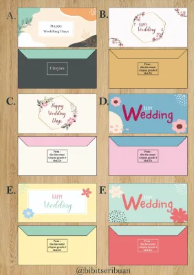Amplop nikah/wedding amplop custom nama