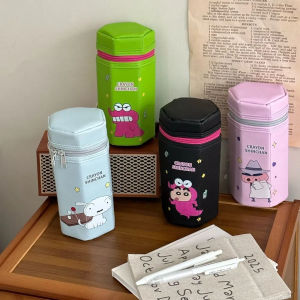 FDGFGG Large Capacity Crayon Shin-chan Pen Bag Storage Cartoon Pencil Cases Kawaii Cute Japanese Style Stationery Bag Students