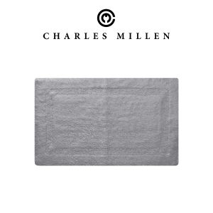 (2PC VC Tufted Mat) Charles Millen Boundary (S) VC-3788 Anti-Slip Tufted Bath Mat Floor Mat( 40x60cm)