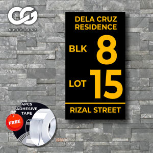 Personalized Home Address Plate 5mm sintraboard signage 5x9 inches indooroutdoor | CG Merchant