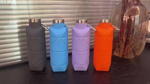 700ml Foldable Silicone Water Bottle | BPA-Free Leak Proof | Perfect for Sports Gym & Travel