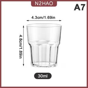 N2HAO Cốc uống whisky bằng acrylic không vỡ cốc bia trong suốt cốc nhựa dùng cho cà phê sữa bữa sáng ly đựng rượu mạnh dụng cụ uống nước cốc đựng nước trái cây trà
