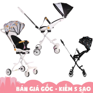 Xe Đẩy trẻ em đi bộ 2 chiều 2 tư thế nằm hoặc ngồi cao cấp gấp gọn M8/ Xe đẩy du lịch 2 chiều 1 tư thế 520