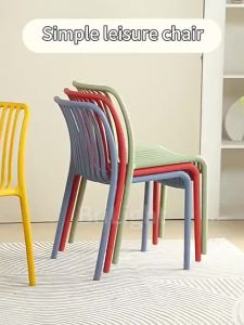 (stock!)Thickened plastic chair Nordic balcony chair Outdoor chair Backrest chair Bar stool