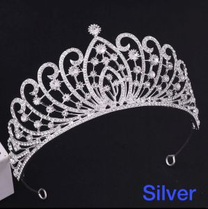 New High Grade Baroque Hair Crown Elegant Tiara Bridal Bride Weeding Hair Accessories Europe and the United States Luxury