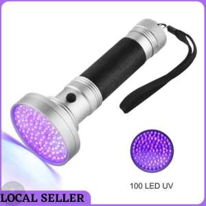 UV Flashlight 100 LED 395 nM Ultraviolet Torch Blacklight Detector for Dog Urine Pet Stains and Bed Bug