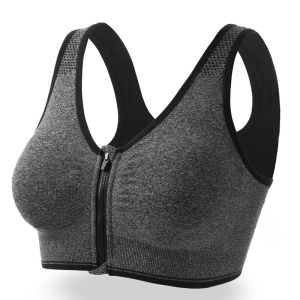 Dresslily Sports Bra for Women Plus Size Chest Gathering Shock Absorbing Sports Vest Full Support High Strength Workout