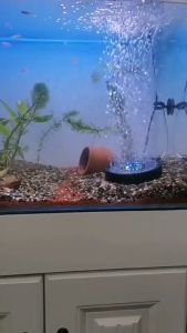 Aquarium Air Bubble Light Led Air Stone Oxygen Lamp Underwater Fish Tank Decor Multicolor Blue