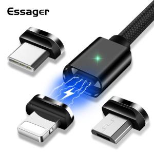 Essager 1m/2m Magnetic Micro USB Cable for iPhone Samsung Fast Charging Data Wire Cord Magnet Charger USB Mobile Phone Cable