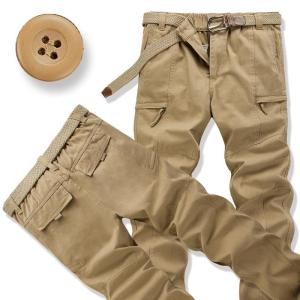 Mens Work Cargo Pants Man Tactical Sports Casual Hiking Pants Elastic Waist Trousers Original Cotton Sweatpants Joggers