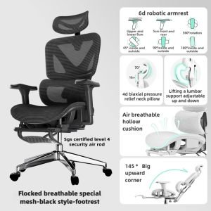 Foldable office Chair Family lightweight 3D chair with leg braces and flip armrests ergonomic office chair Gaming chair