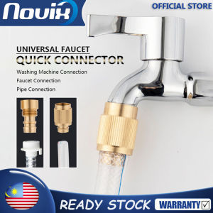 Novix Brass Faucet Adapter G1/2 & G3/4 or G1/2 Spray Nozzle | Water Tap & Hose Fittings