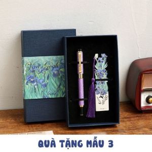 Bộ quà tặng bút kí + bookmark chủ đề hội họa châu âu chu - Vincent van Gogh siêu độc đáo