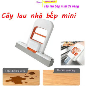 Cây lau bếp mini đa năng bọt biển thấm hút tự vắt khô dễ dùng lau gương sạch - Movava