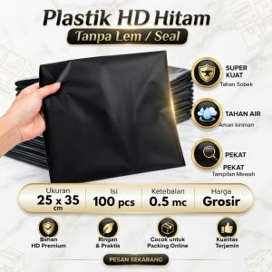 ( Ekonomis ) Plastik packing 25 x 35 HD tanpa plong / plastik hitam /  plastik sampah ekonomis / plastik 25 x 35 ekonomis / polybag