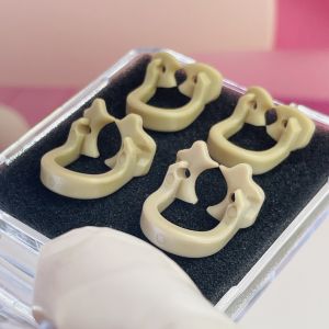 High Quality Dental Dam Clips Resin Barrier Clamps Rubber Sectional Matrix Band 2 pcs molor + 2 pcs premolor Clips Dental Rubber Dam Clip 4pcs/kits