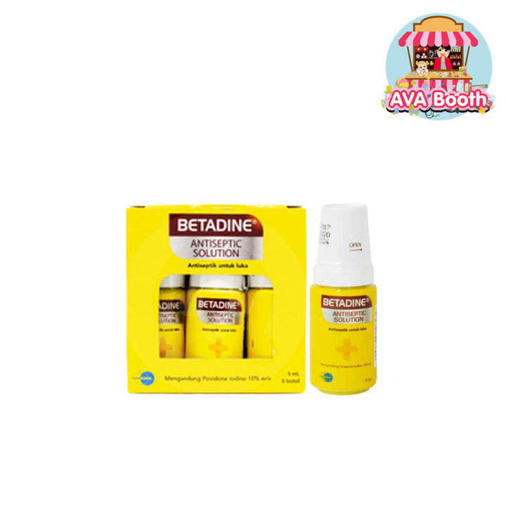 BETADINE ANTISEPTIC SOLUTION 5ML ANTISEPTIK UNTUK LUKA