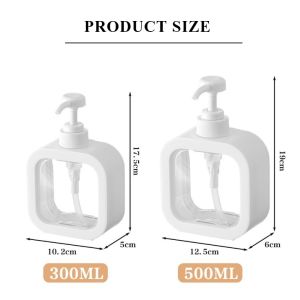 500ML Sub-bottling Bottle Bathroom soap bottle with pump Dispenser Portable Plastic Press Bottle For Lotion Hand Sanitizer
