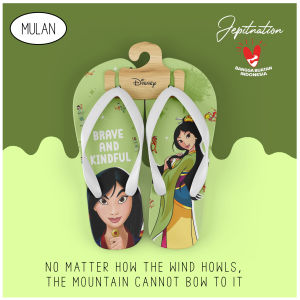 [SANDAL JEPIT V2] Mulan disney princess (MULAN) JEPITNATION Sendal Jepit Cowo Pria Wanita Perempuan Dewasa Anak Balita Sandal Santai Sendal Spons Bukan Karet flip flop Antislip dijamin v2