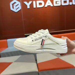 [Free Shipping] WomenS Summer Open-Toe Mules For Outdoor Wear 2026 New Model Versatile Mesh Slip-On White Shoes 555