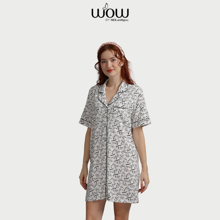 [Hàng mới về] Đầm pijama 𝐖𝐎𝐖 𝐛𝐲 𝐍𝐃𝐋𝐚𝐧𝐍𝐠𝐨𝐜 cotton viscose - N0002 ...