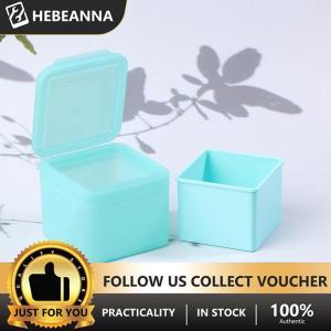 hebeanna 300g Double Layer Square Makeup Remover Cotton Box Flip Cover Self Matching Tweezers Cotton Pads Storage Box