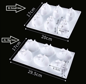 Ready Stock- Rabbit Silicone Molds Food-grade Reusable Candy & Chocolate Molds Bunny Dessert Fondant Mousse Cake Animal