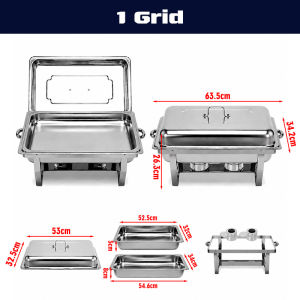 Widely used✨Buffet Tray Buffet Hotel Restaurant Dining Stove Buffet Pan Food Tray Serving Tray Stainless Steel Heating Buffet Stove