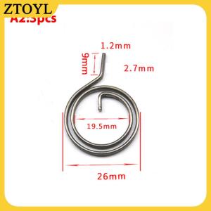 ZTOYL 3 cái tay nắm khóa cửa phẳng 26mm 27mm 28mm dụng cụ cuộn lò xo cho cửa