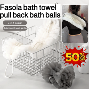 💕Two-in-One Bath Flower💕Bath Towel for Foaming Back Scrubbing Back-Pulling Bath Ball for Bathing Soft and Skin-Friendly