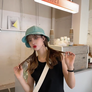 Sun for Protection Hat for Women Lovely Petal Brim Design Solid Color Bucket Caps for Outdoor Fishing Beach Climbing