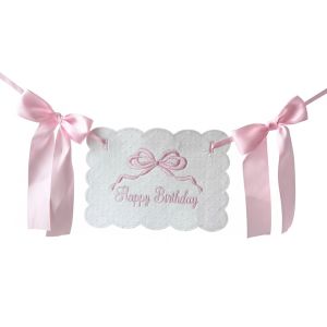 LUZMAR Bowknot One-Year-Old Birthday Cap Pink Blue Embroidery First Birthday Garland Creative Plush Ball Birthday Hat First Birthday
