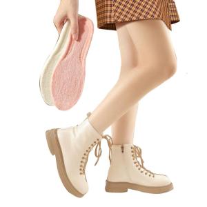 Thickening Plush Thermal Insoles Breathable Cotton Insoles Warm Archs Support Soft Feet Insoles Winter Sports Shoes Pads