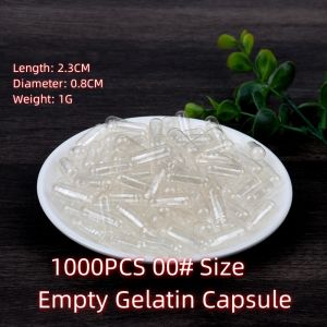 1000Pcs Size 00 High Quality Edible Clear Empty Gelatin Capsule ​Natural
