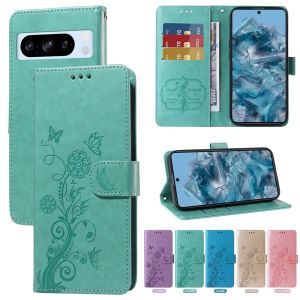 Cho Google Pixel 9 9A 9 Pro xl/Google Pixel 8 8A 8 Pro / Google Pixel 7 7A 7 Pro Vỏ điện thoại Hoa may mắn từ Ví da khe cắm thẻ bảo vệ lật trường hợp