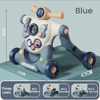 **READY STOCK**Baby Walker Childrens Three-in-one Trolley Push Stable Adjustable 0-3 Years Old Multifunctional Balance Car Bike Have wheel Toy