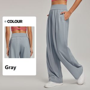 High Waist Wide Leg Yoga Pants for Women Straight Loose Casual Trousers Breathable Lightweight Sports Pants for Spring Summer2026