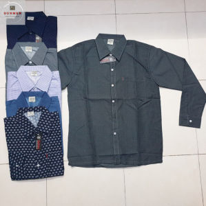 [HCM] Áo Sơ Mi Nam Trung Niên Tay Dài Họa Tiết Bông Đẹp SUNMEN Size Từ 50-85kg