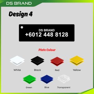 Personalised Keychain Custom Name Phone Number Tag DS Brand M3