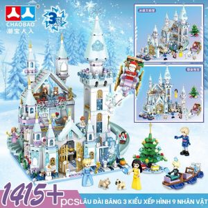 Đồ Chơi Lắp Ráp Lâu Đài Hồng Băng Mô Hình Nhà Biệt Thự Villa Gia Đình Hiện Đại To Xinh Cho Bé Từ 5 Tuổi